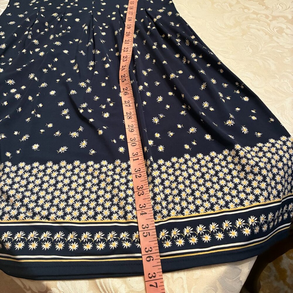 Max Studio Blue w/Border Printed Fit & Flare Dress - Size M - Picture 7 of 10